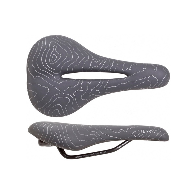 Terry Topo Saddle – Womens – Gray Gray Chromoly Rails