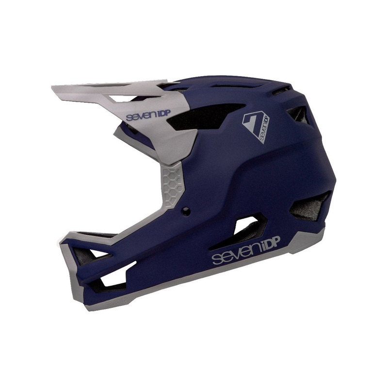 7 iDP Project.23 Glass Fiber Full Face Helmet – Matt Deep Space Blue-Gloss Gray Matt Deep Space Blue – Gloss Gray Small