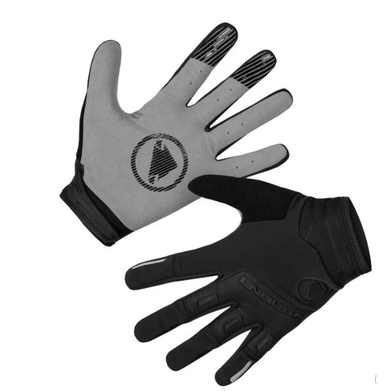 Endura SingleTrack Windproof Cycling Gloves  Softshell, Knuckle Protection, Grip Silicone Palm, Full Finger, Breathable, Durable, MTB & Road Riding M