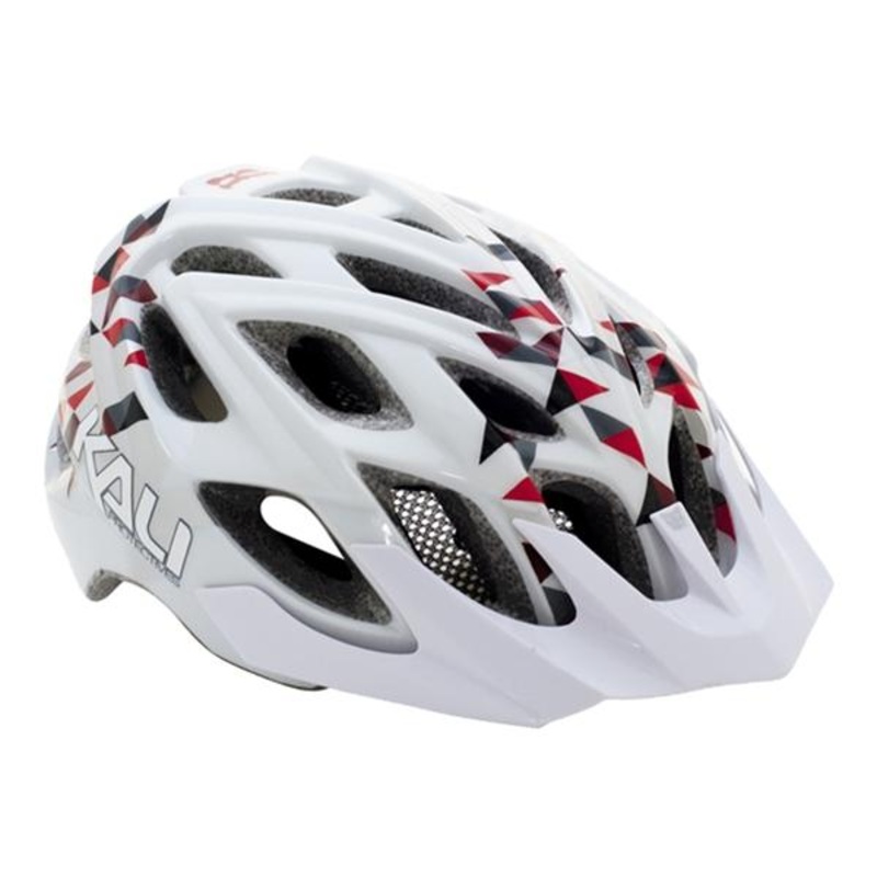 Kali Chakra Plus MTB Helmet – Shred White Shred White Medium/Large