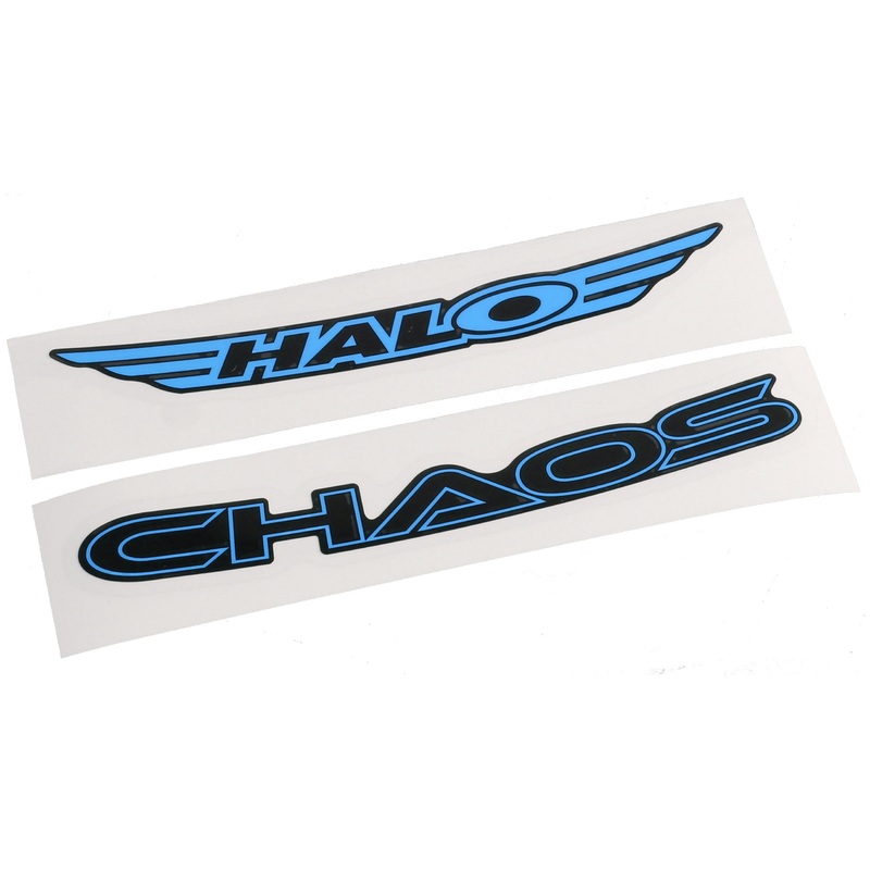 Halo Chaos Rim Decals  Vibrant Custom Wheel Stickers for Bike Rims, Lightweight Vinyl, Durable, Easy Install, Bike Styling, Wheel Accessories, Multiple Colors Blue
