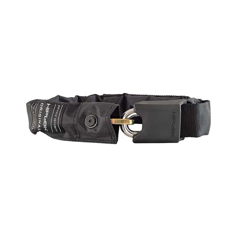 Hiplok Original Chain Lock 8mm x 85cm  Heavy-Duty Hardened Steel Bike Lock with Wearable Design, Key Security, and Lifetime Warranty Black