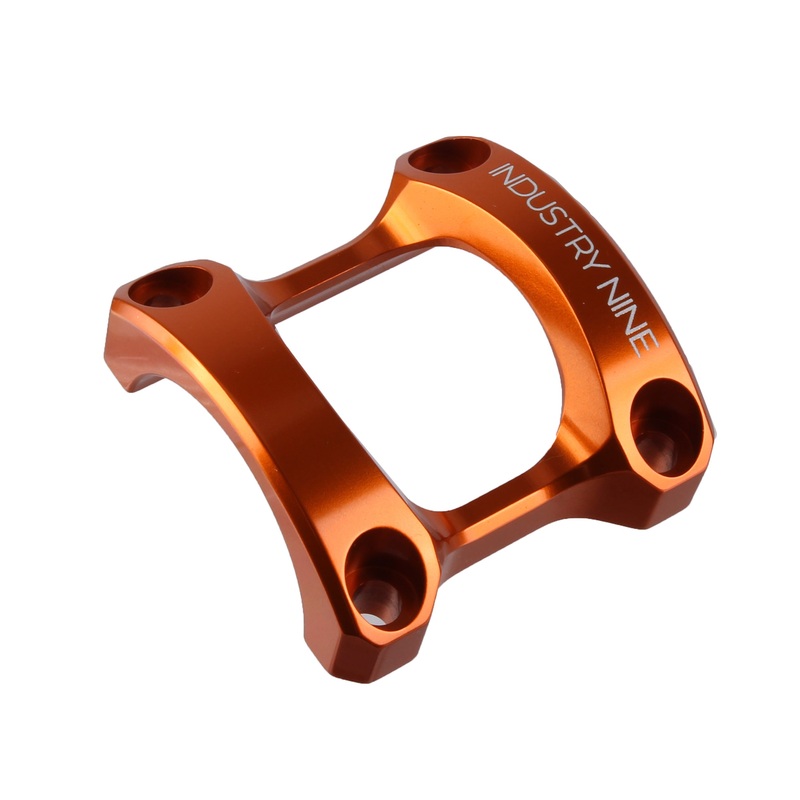 Industry Nine A35 Stem Faceplates | Custom Colored Anodized Aluminum Replacement Components for Enhanced Bike Fit & Style Orange