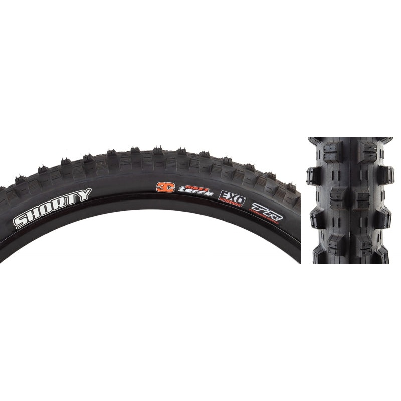 Maxxis Shorty Tire – 29 x 2.4 Tubeless Folding Black 3C EXO Wide Trail
