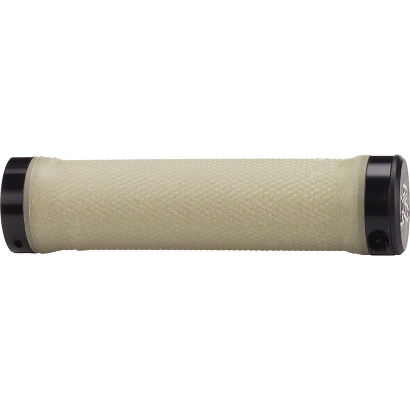 Renthal Lock On Grips Aramid Off White CNC Lock clamps Diamond Knurl Pattern