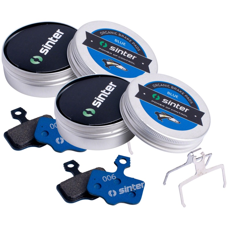 Sinter Blue s530 Organic Disc Brake Pads Bundle for Avid/SRAM E-Bikes High Modulation, Fade-Resistant, Carbon & Kevlar Performance