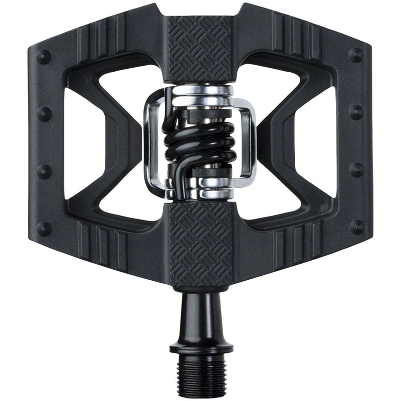 Crankbrothers Double Shot 1 Pedals – Single Side Clipless with Platform, Composite, 9/16″, Black