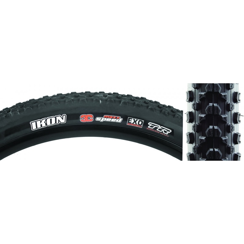 Maxxis Ikon EXO/TR 29×2.0 Tubeless TPI 120 PSI 65 Bk/Blk HighVolume Casing TB96646100