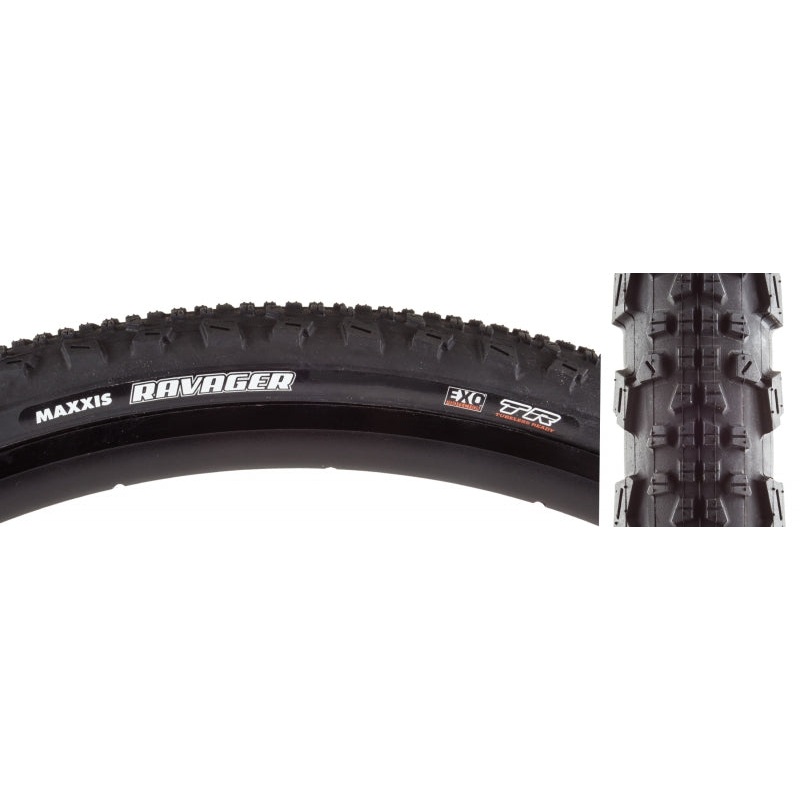 Maxxis Ravager Tire – 700 x 40 Tubeless Folding Black Dual EXO