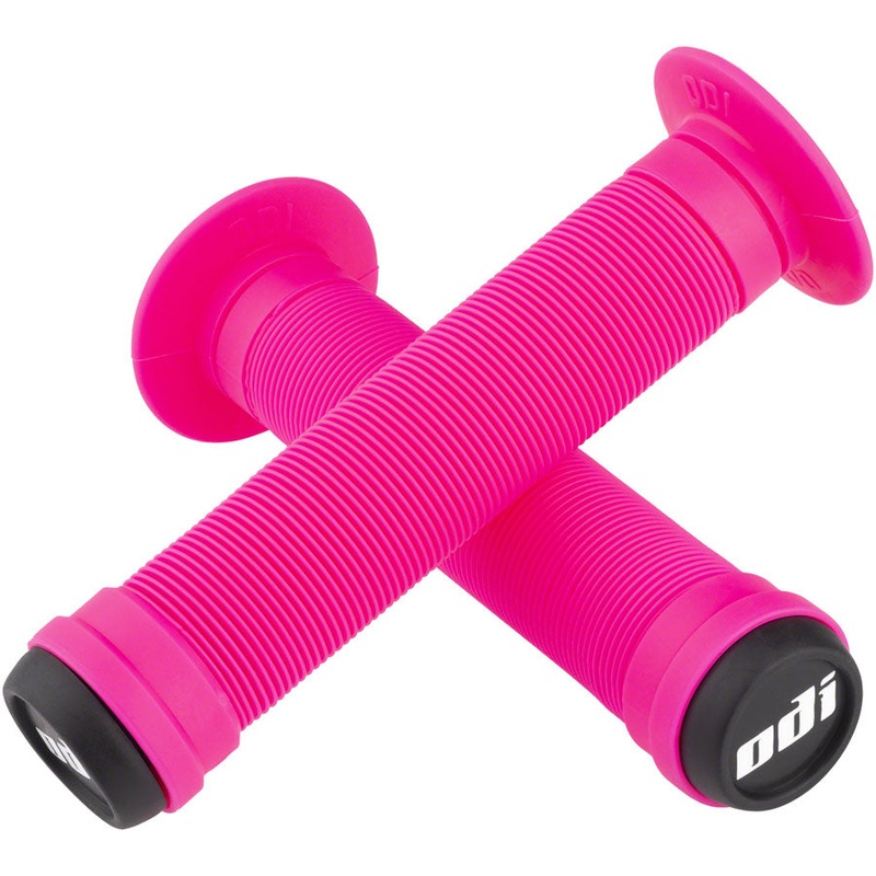 ODI Longneck ST Grips 135mm Pink Flangeless Mushroom Rib Pattern