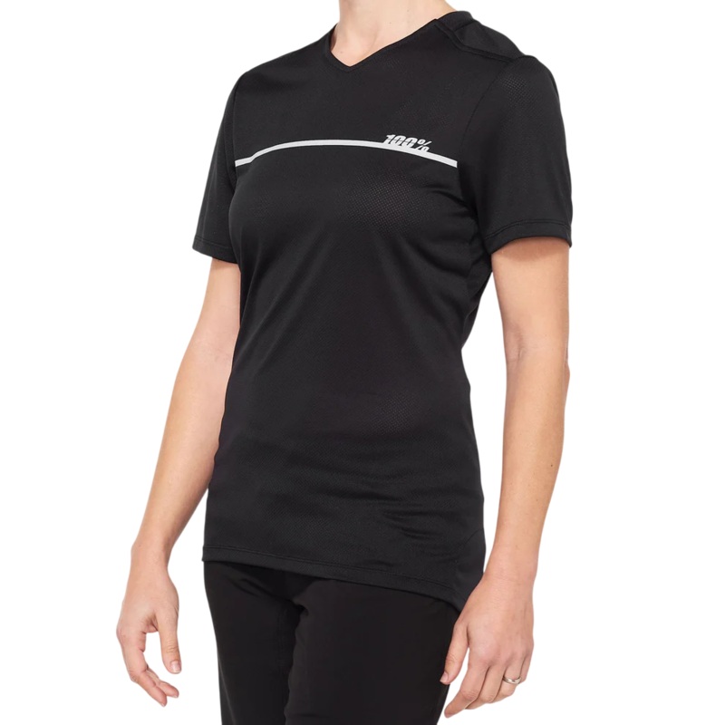 100% Ridecamp Short Sleeve MTB Jersey – Womens – Black-Gray Black – Gray Small