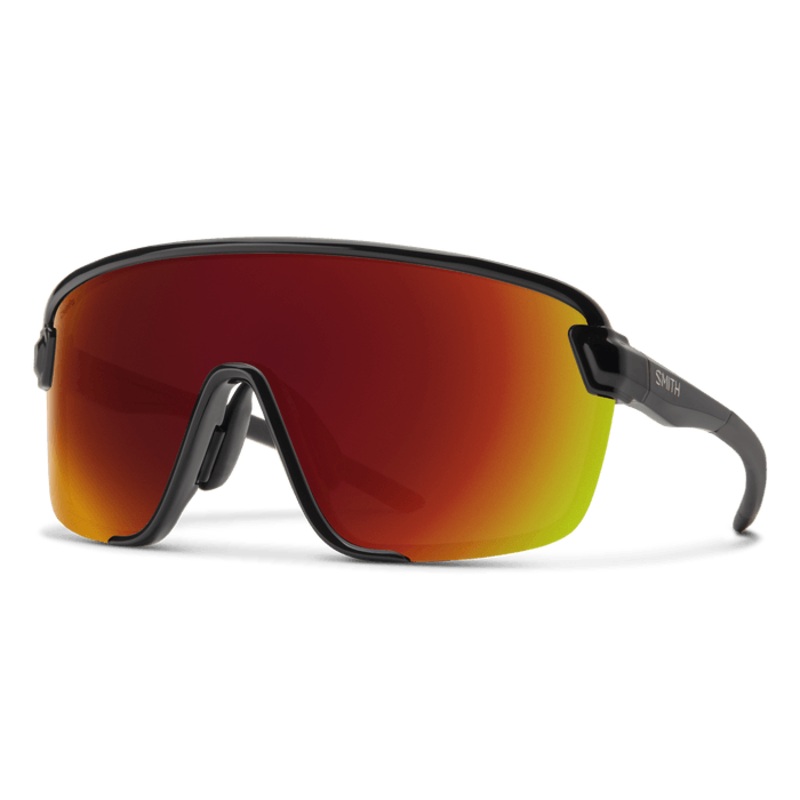 Bobcat Sunglasses Black | ChromaPop Red Mirror Lens