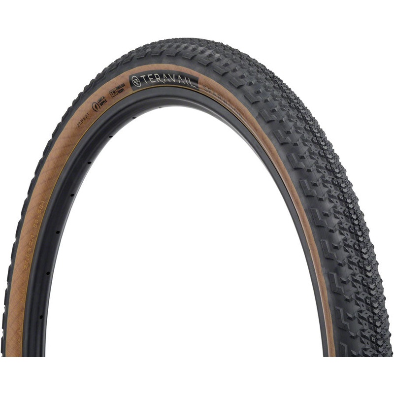Teravail Sparwood Tire – 27.5 x 2.1, Tubeless, Folding, Tan, Durable, Fast Compound