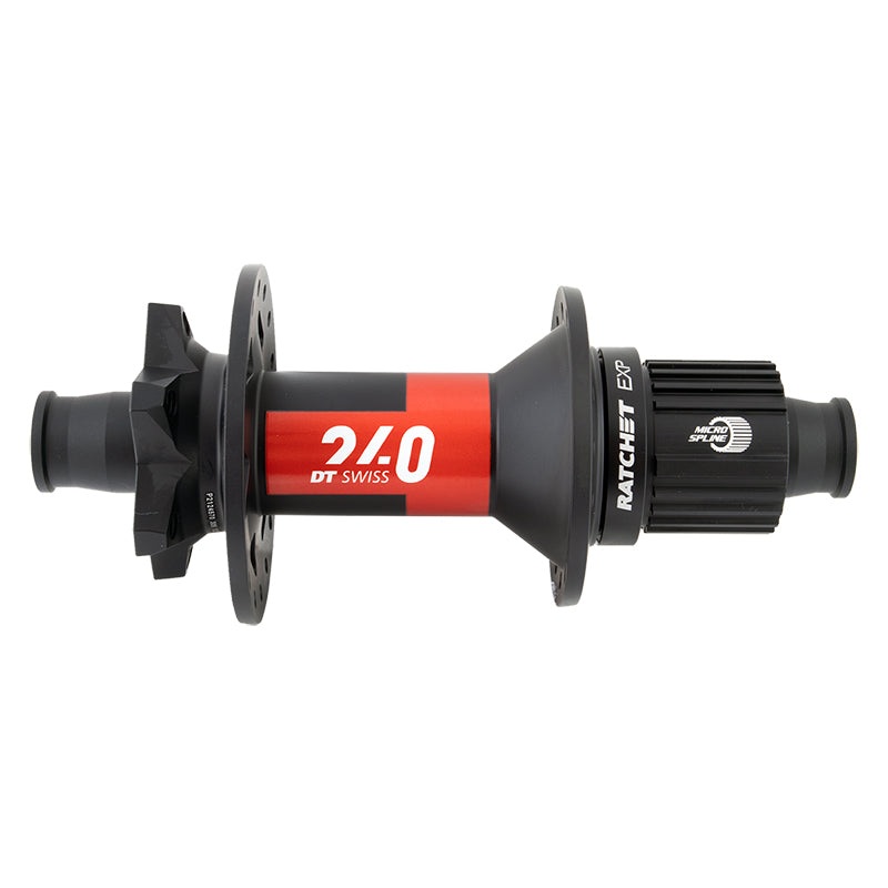 DT Swiss 240 EXP Rear Hub – 12 x 148mm 6-Bolt Micro Spline BLK/Red 32H 54pt