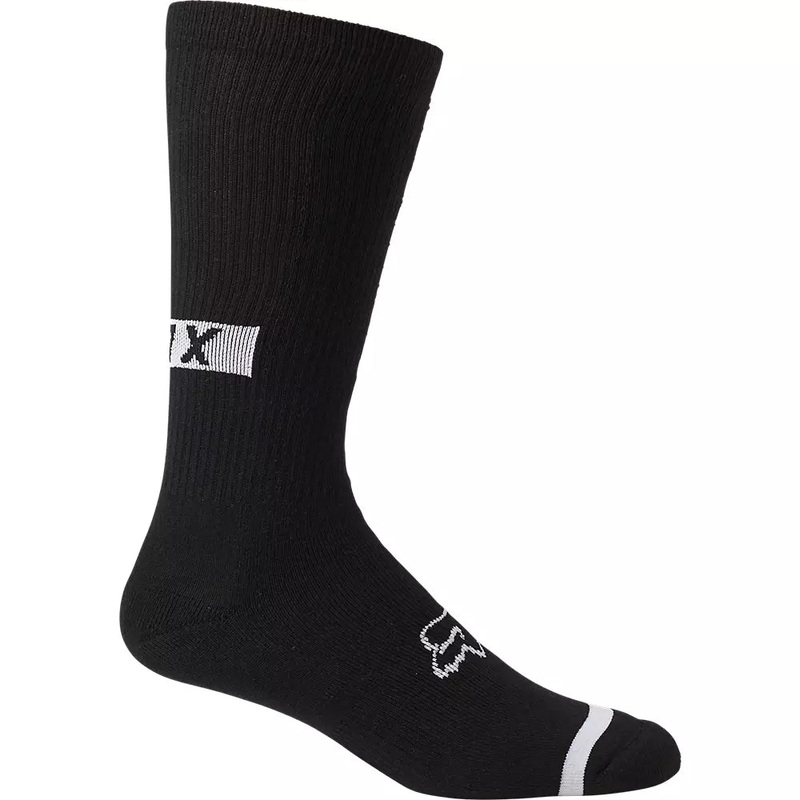 Fox Racing 10″ Defend Crew Sock – Black Black Small/Medium