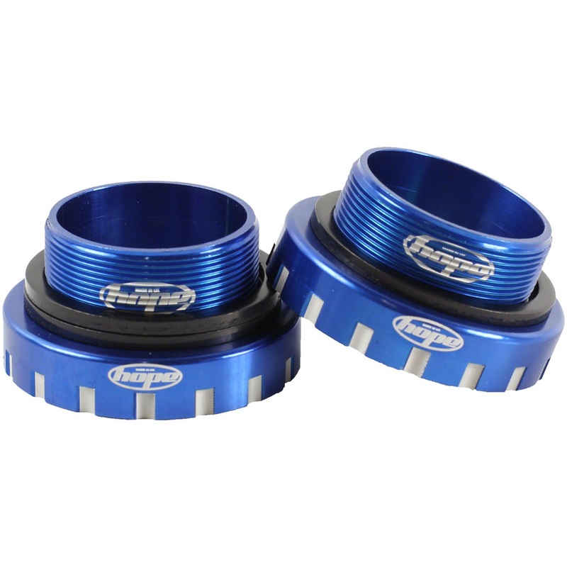 Hope BSA30 Threaded Bottom Bracket – 68/73/83/100/120mm, For 30mm Spindle, Stainless, Blue