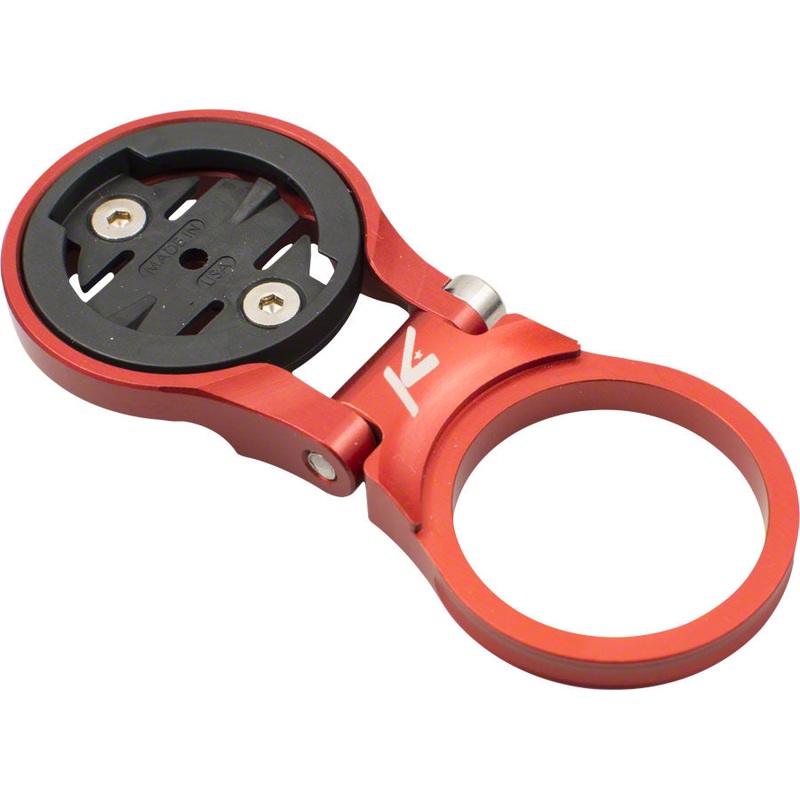 K-EDGE Adjustable Stem Mount for Garmin Quarter Turn Type Computers, Red
