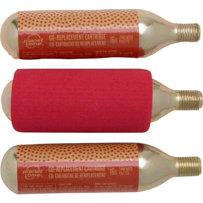 Planet Bike 16g Threaded CO2 Cartridges: 3-Pack