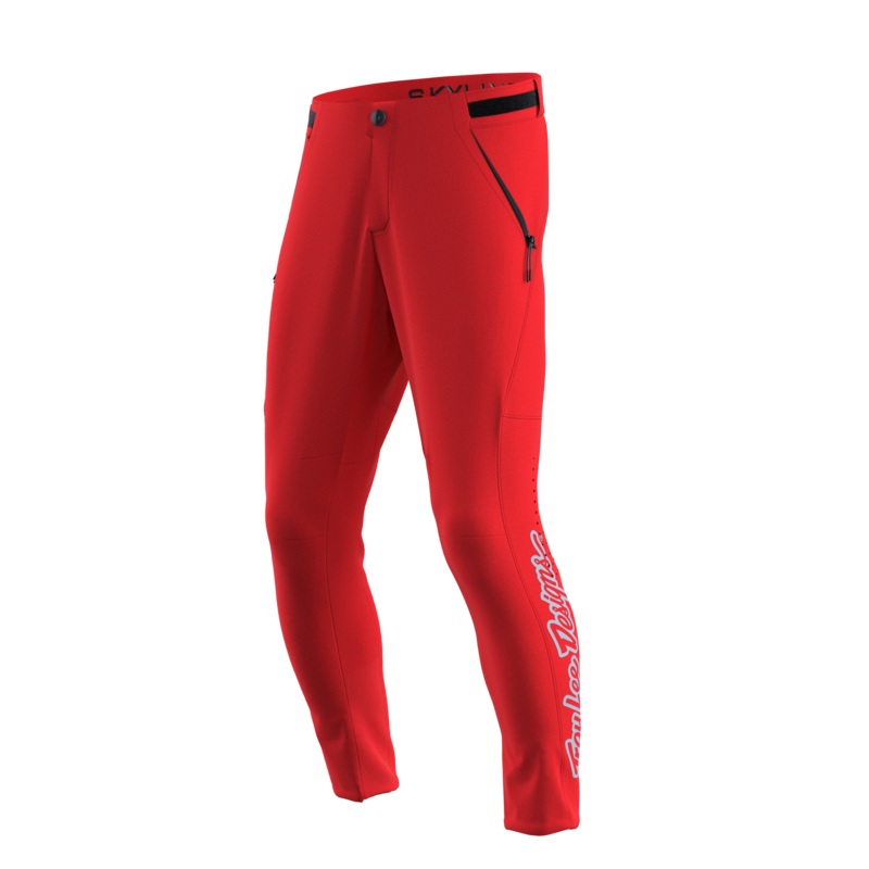 Troy Lee Designs Skyline Pant – Signature – Youth – Fiery Red – 2023 Fiery Red 22″