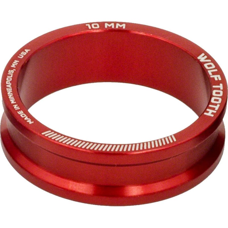 Wolf Tooth Components Precision Headset Spacers – Red – 5 Pack Red 10mm – 1.1/8″
