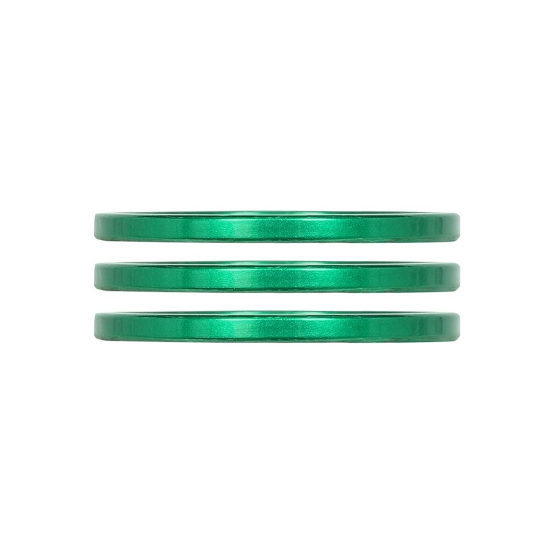 Industry Nine iRiX Headset Spacer 1-1/8 Height: 2.5mm Aluminum Green 3pcs