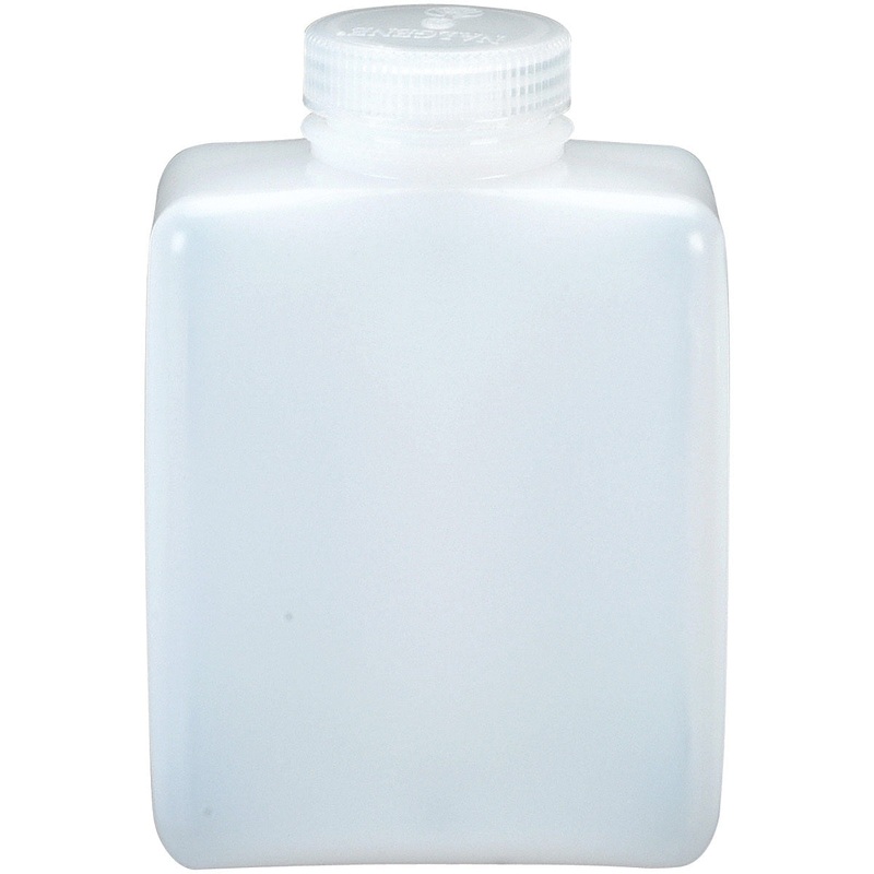 Nalgene HDPE Square Narrow Mouth Labware Storage Bottles  BPA-Free, Temperature Resistant, Space-Saving Chemical & Sample Containers 8