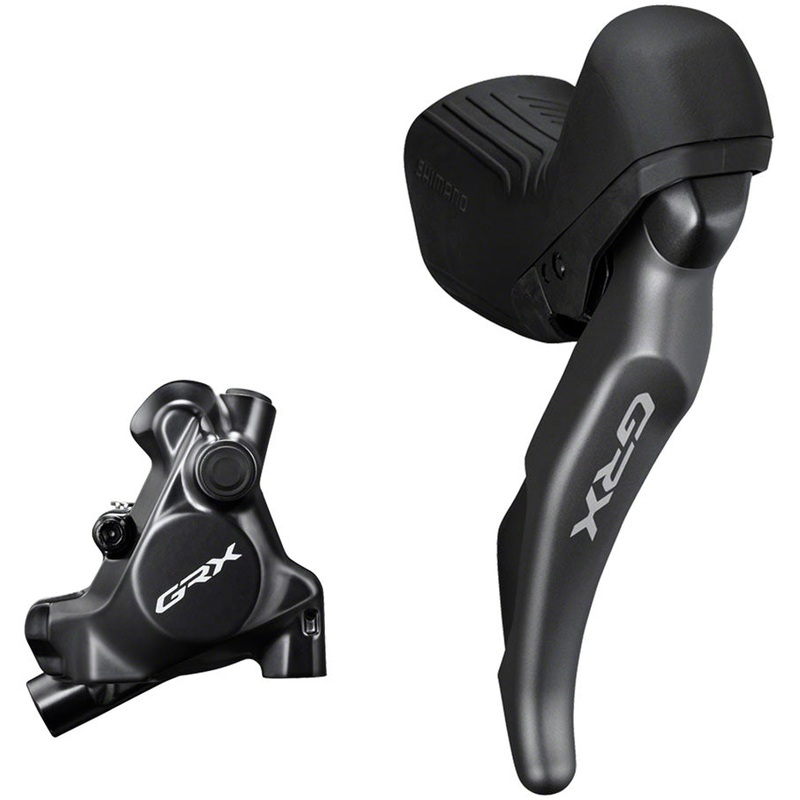 Shimano GRX ST-RX820 Shift/Brake Lever with BR-RX820 Hyd Disc Brake Caliper – Right/Rear, 12-Speed, Flat Mount Caliper,