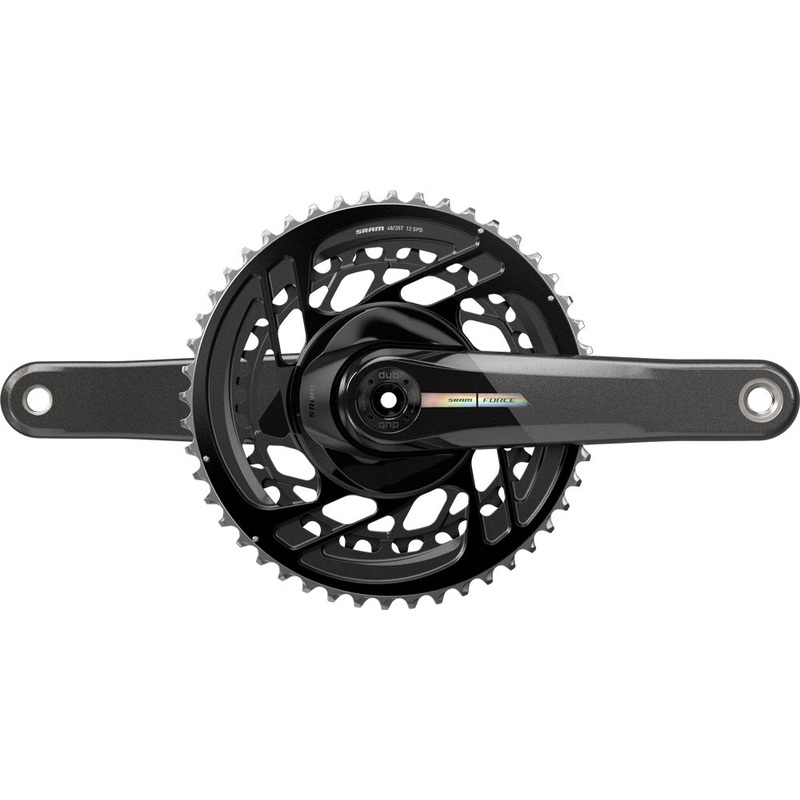 SRAM Force D2 DUB 2×12 Spd Road Crankset – Unicorn Gray-Laser Foil Unicorn Gray – Laser Foil 165mm – 46-33t BB Not Included