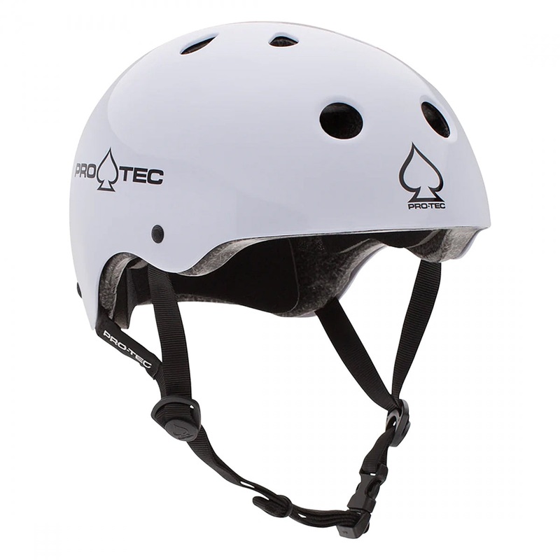 BMX Helmet Protec Classic Skate LG 22.8 to 23.6in (58 to 60 cm) Gloss White BMX/Skate