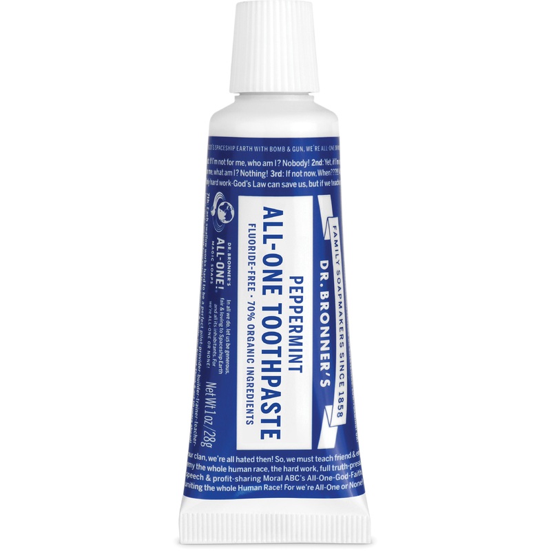 Dr. Bronner’s Peppermint Travel Toothpaste – Natural Toiletries for Fresh Breath on the Go