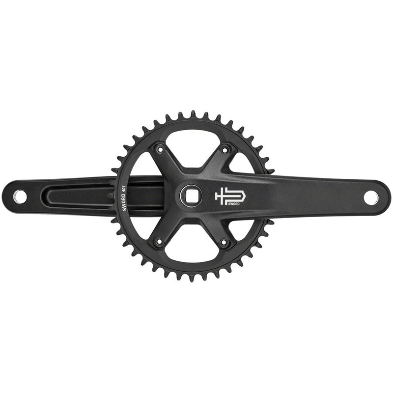 microSHIFT Sword BLK 1x Crankset – 175mm 9/10-Speed 40t 110 Asym BCD JIS Square Taper Spindle Interface BLK