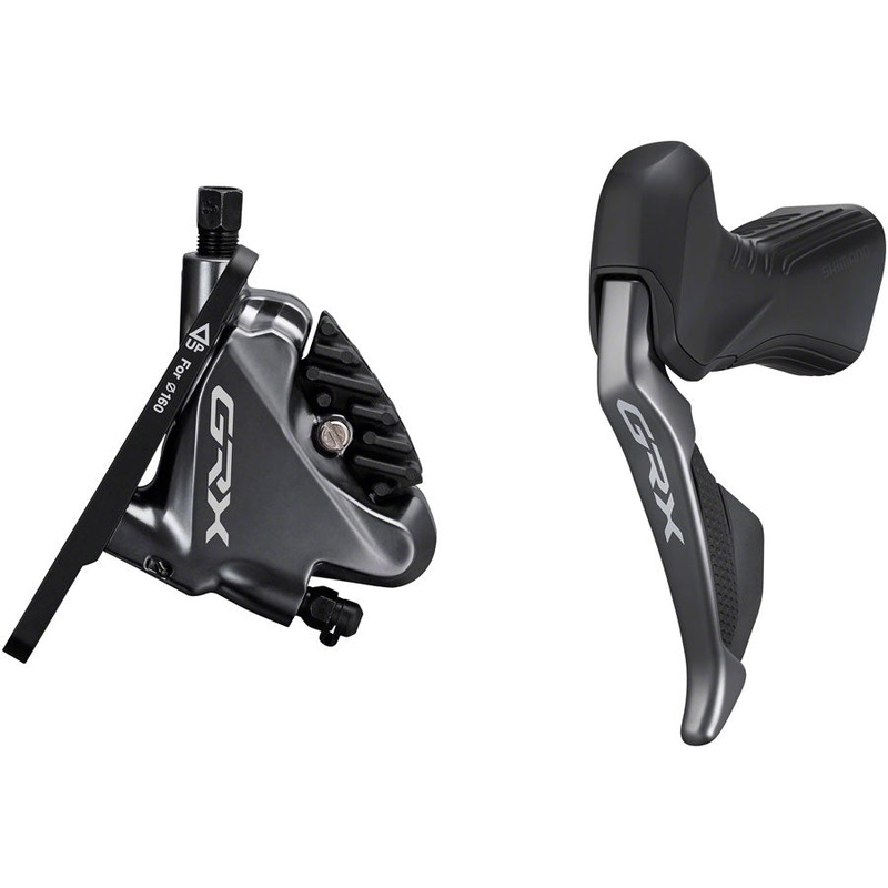 Shimano GRX ST-RX815 2 x 11-Speed Di2 Left Drop-Bar Shifter/Hydraulic Brake Lever with BR-RX810 Flat Mount Caliper,