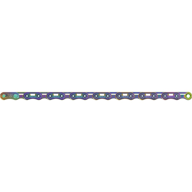 SRAM RED Flattop Chain – 12/13-Speed, 126 Links, Flattop, PowerLock, Rainbow, E1