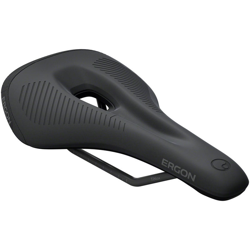 Ergon SMS Comp Saddle – TiNox SL, Black, Men’s, Medium/Large