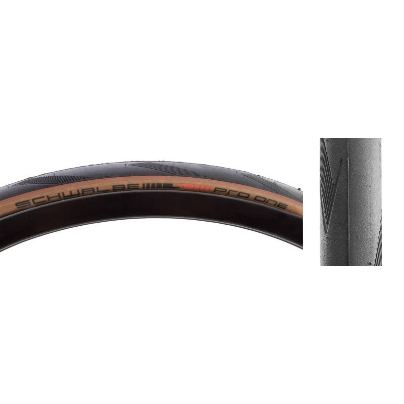 Schwalbe Pro One Tire – 700 x 28 Tubeless Folding BLK/Transparent Evolution Super Race Addix Race V-Guard