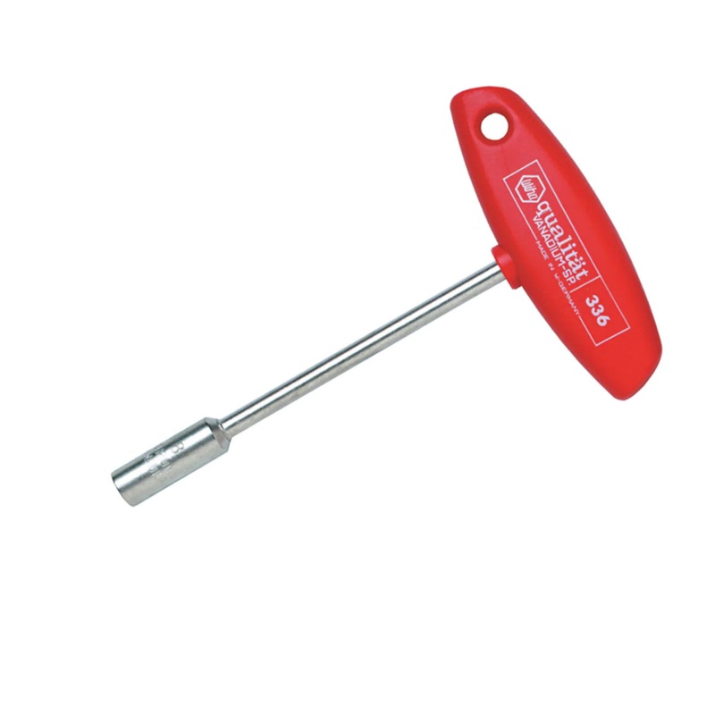 Wiha Professional T-Handle Nut Drivers, Heat-Treated Steel, Precision Engineering, Durable Shop-Grade Tools for Bicycle and Mechanical Repairs 8mm