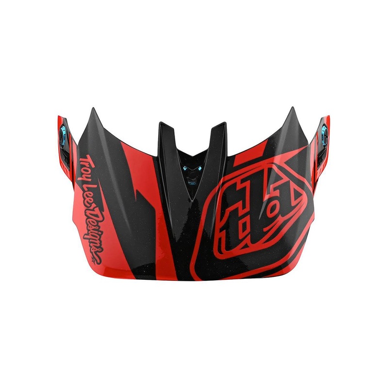 Troy Lee Designs D4 Replacement Visor – Slash – Orange-Black Orange – Black