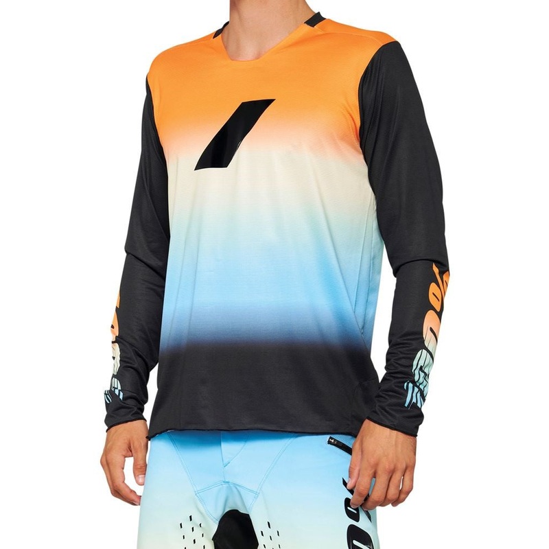 100% R-Core-X Long Sleeve MTB Jersey – Sunset Sunset Small