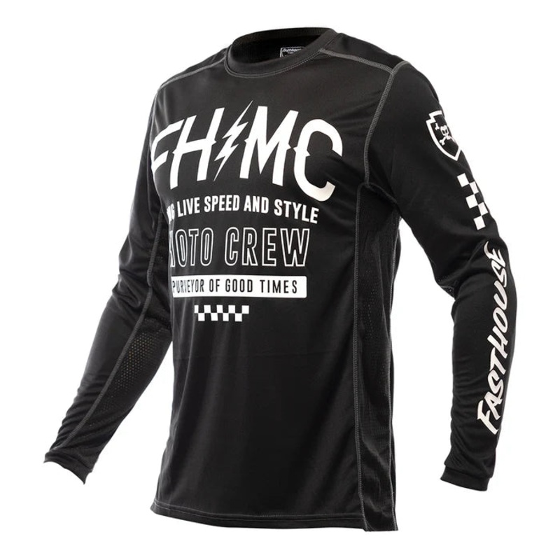 Fasthouse Grindhouse Cypher Jersey – Youth – Black Black Small