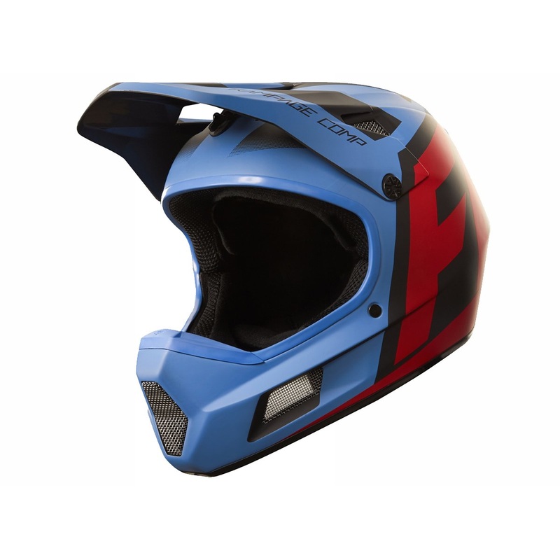 Fox Racing Rampage Comp Creo Full Face Helmet – Blue-Red Blue – Red Small
