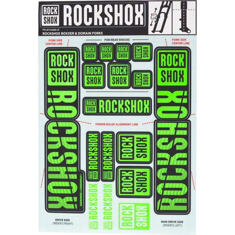RockShox Fork Decal Kit – 35mm Dual Crown, Green