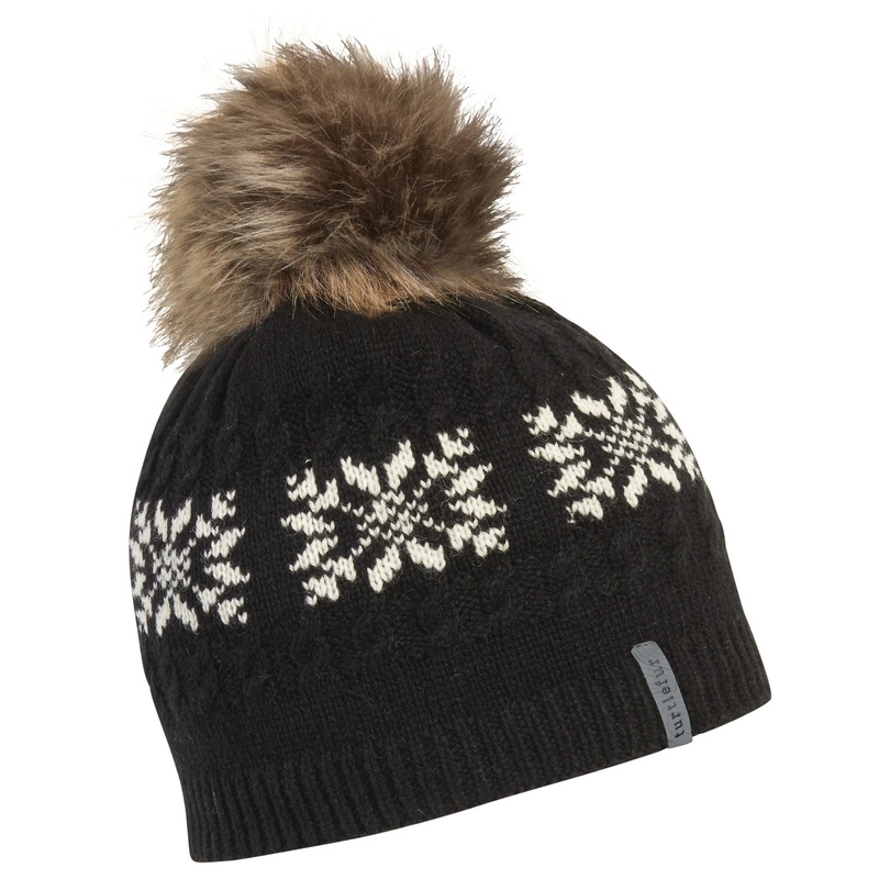 Turtle Fur Lambswool Leira Black Knit Hat
