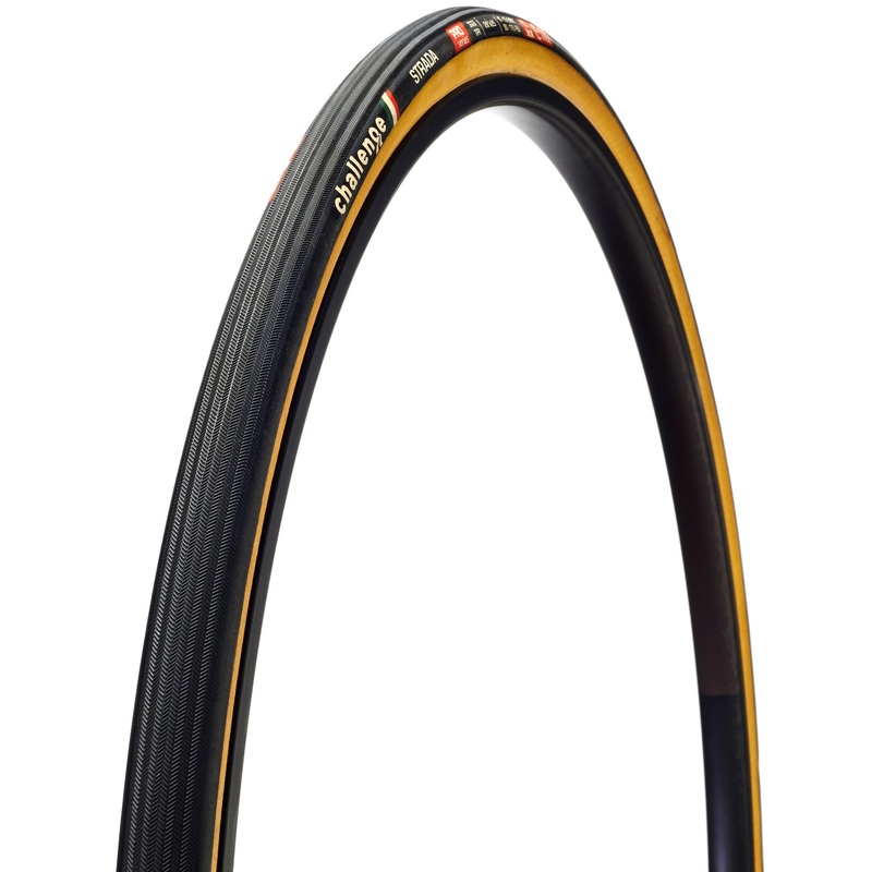Challenge Tire Strada Pro Tubular Road Tire 700×25 – Smooth, Puncture-Resistant, High-Performance Cycling Tire for Racing & Rough Roads Black/Tanwall
