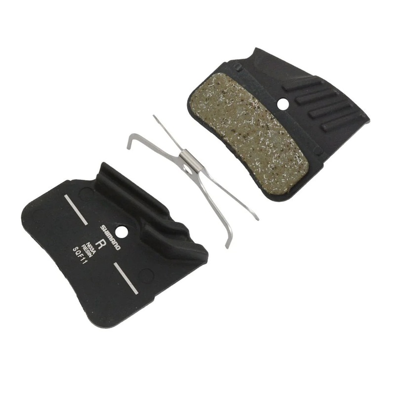 Shimano N03A-RF Resin Disc Brake Pad Pair – With Fin & Spring