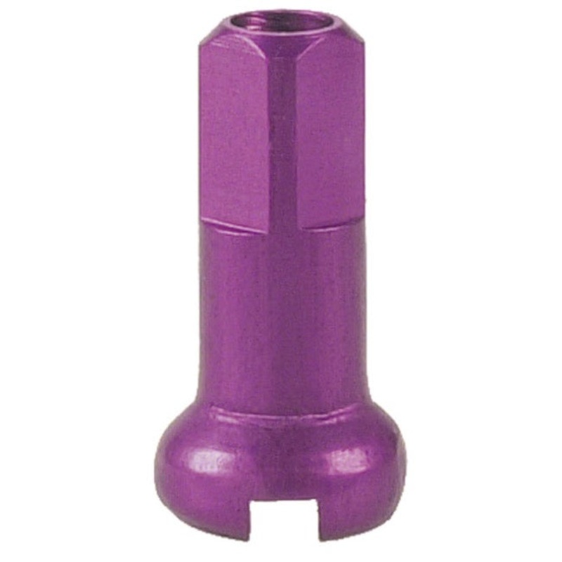 DT Swiss 14 Gauge Alloy Nipples – 12mm – Purple Purple Each