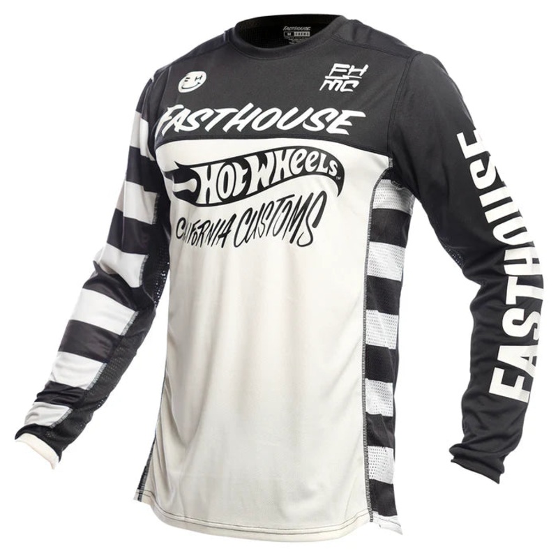 Fasthouse Grindhouse Hot Wheels Jersey – White-Black White – Black Small