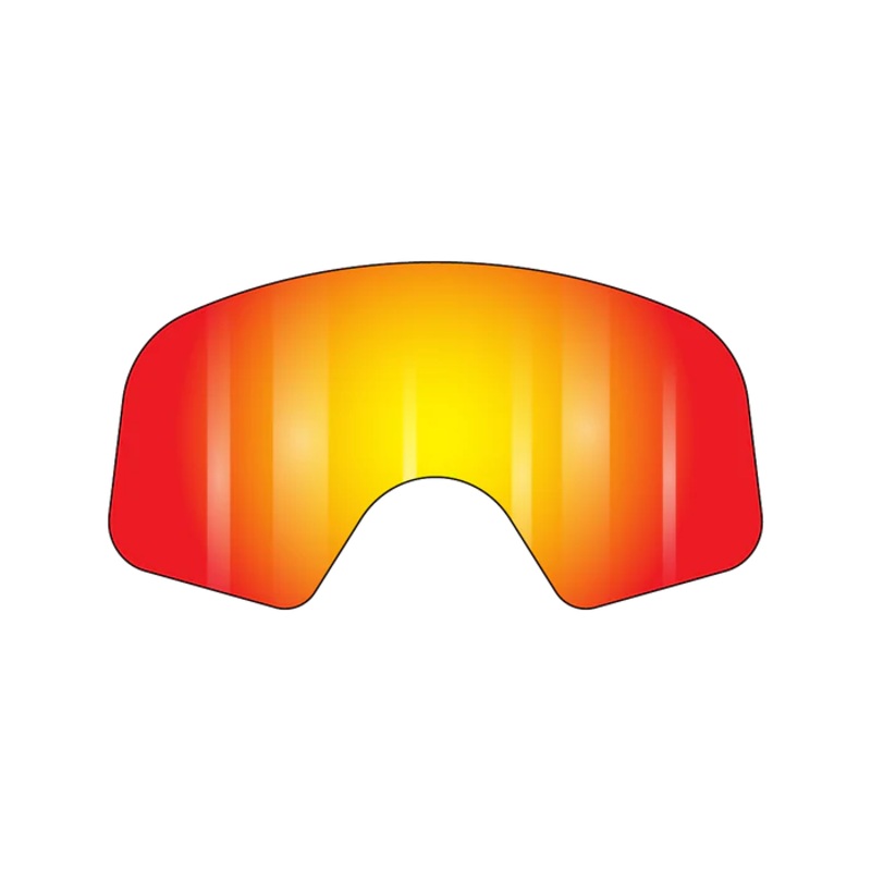 Fasthouse VonZipper Beefy Spare Lexan Goggle Lens – Clear Chrome Orange Clear Chrome Orange