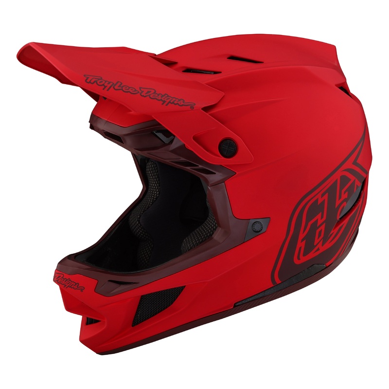 Troy Lee Designs D4 Composite Full Face Helmet with MIPS – Stealth – Red – 2023 Red X-Small