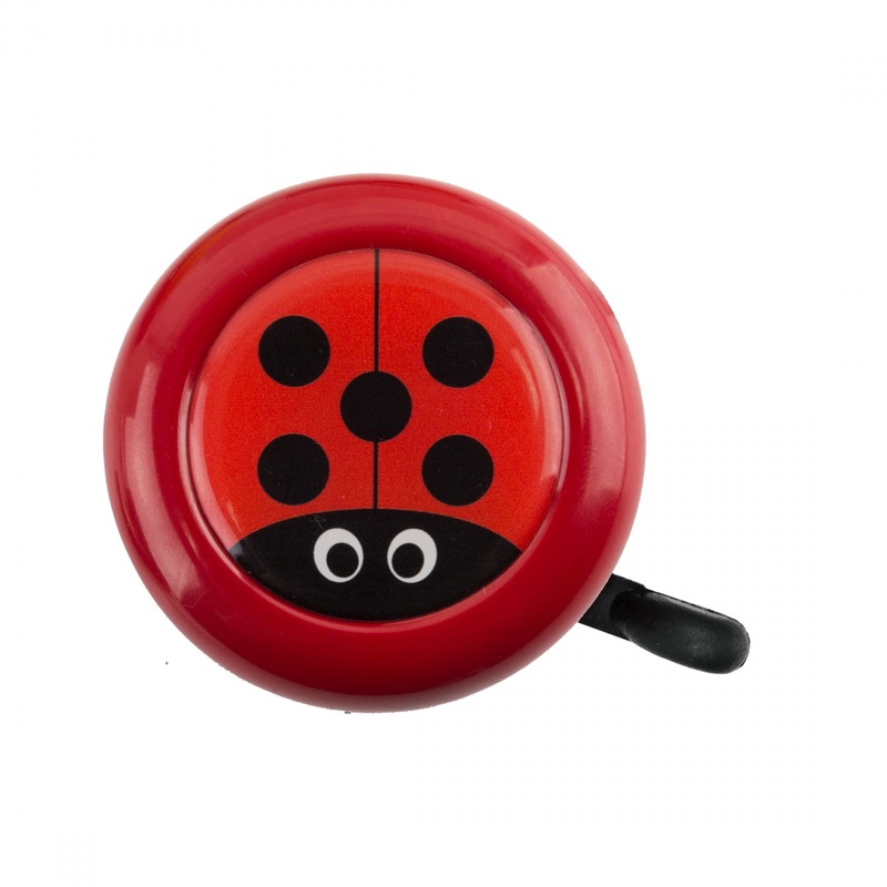 Premium Sunlite Alloy Ringer Bell Collection  54mm Bicycle Bell with Animal & Insect Designs, Safe Lever Action, Durable Construction & Stylish Retro Style Lady Bug