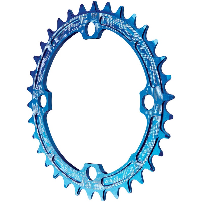 RaceFace Narrow Wide Chainring: 104mm BCD 38t Blue